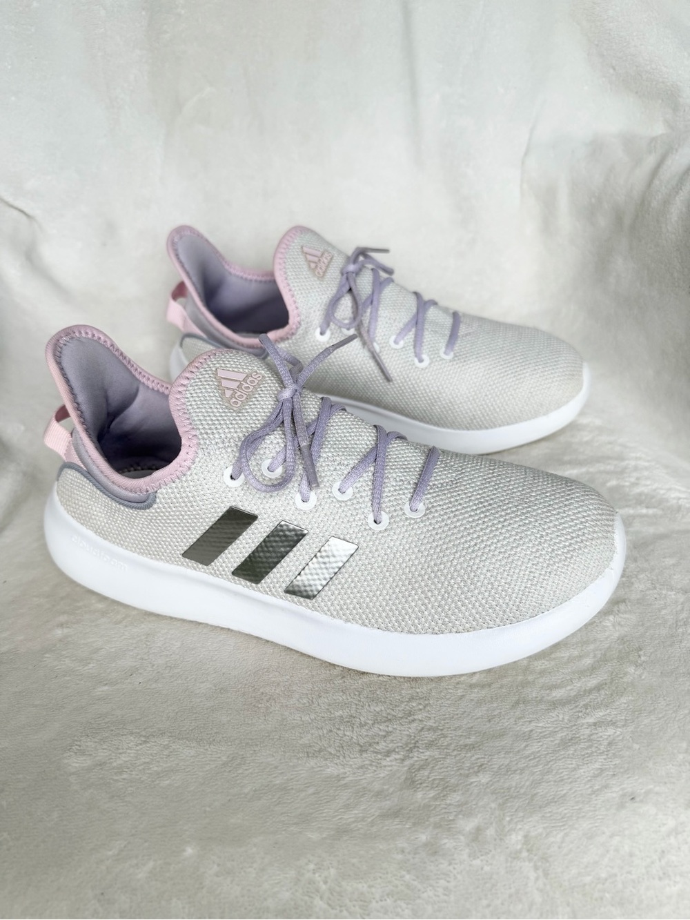 Adidas Women's Cloudfoam Pure Sneaker, White Size 7 - Picture 6 of 12
